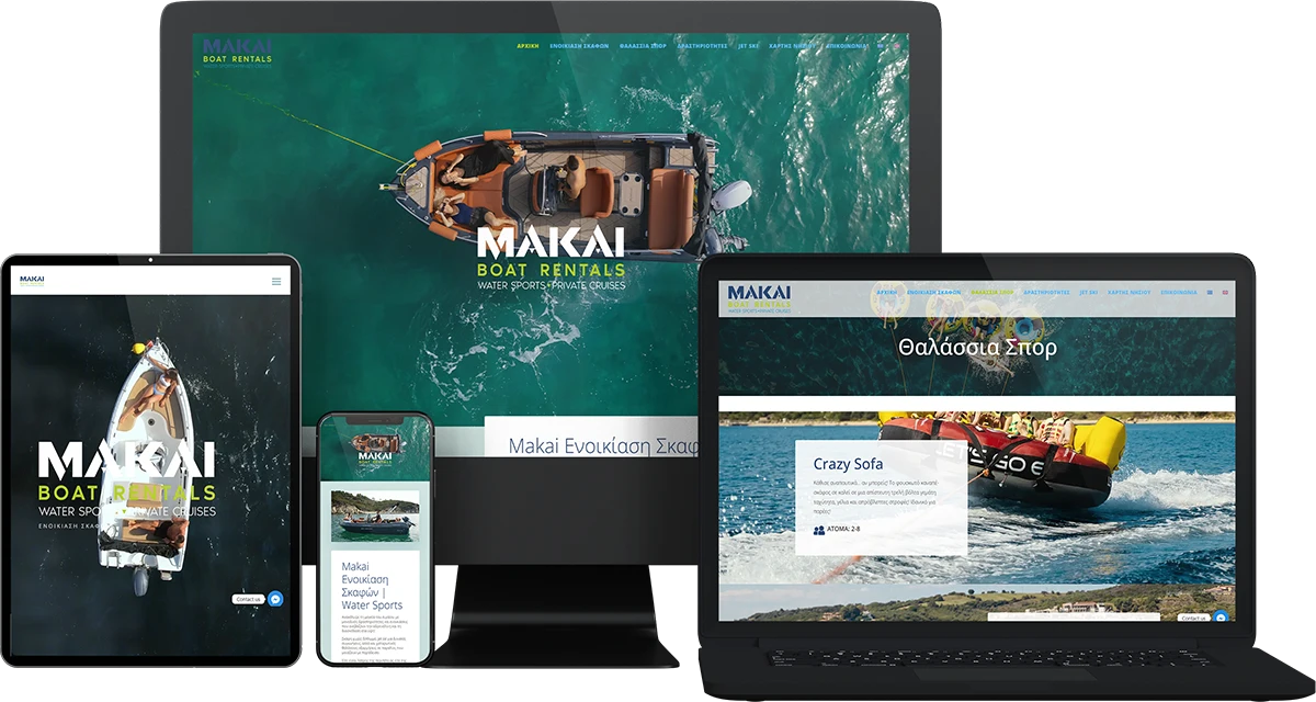 Makaiboats site mockup Makaiboats site mockup